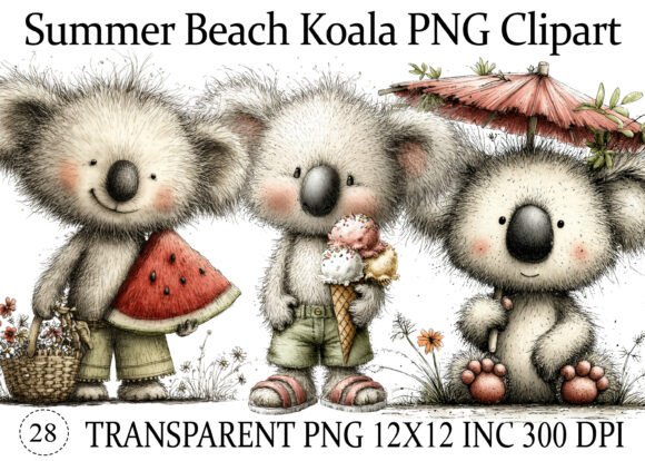 Download Summer Beach Koala PNG Clipart - Koala png Collection