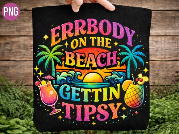 Download Retro Beach Drink Errbody Gettin PNG - Beach drink Collection