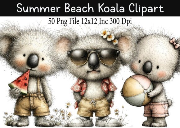 Download Summer Beach Koala PNG Clipart - Koala png Collection