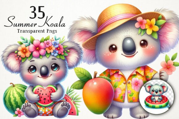 Download Cute Summer Koala PNG Clipart - Koala png Collection