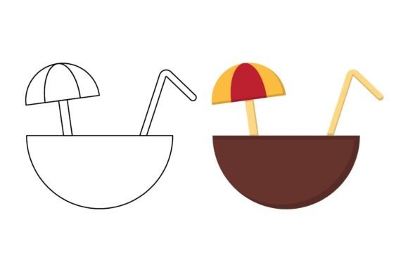 Download Beach Drink Coloring - Premium Resources