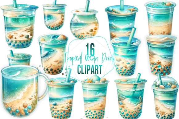 Download Tropical Beach Drink Summer Sublimation - Beach drink Collection