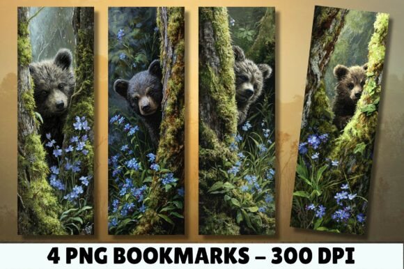 Download Forest Woodland Baby Bear Bookmark - Woodland baby bear Collection